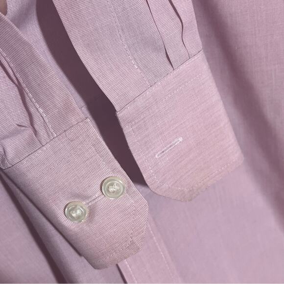 Marks & Spencer Non Iron Cotton Pink Button Down - 17.5" - Picture 4 of 9